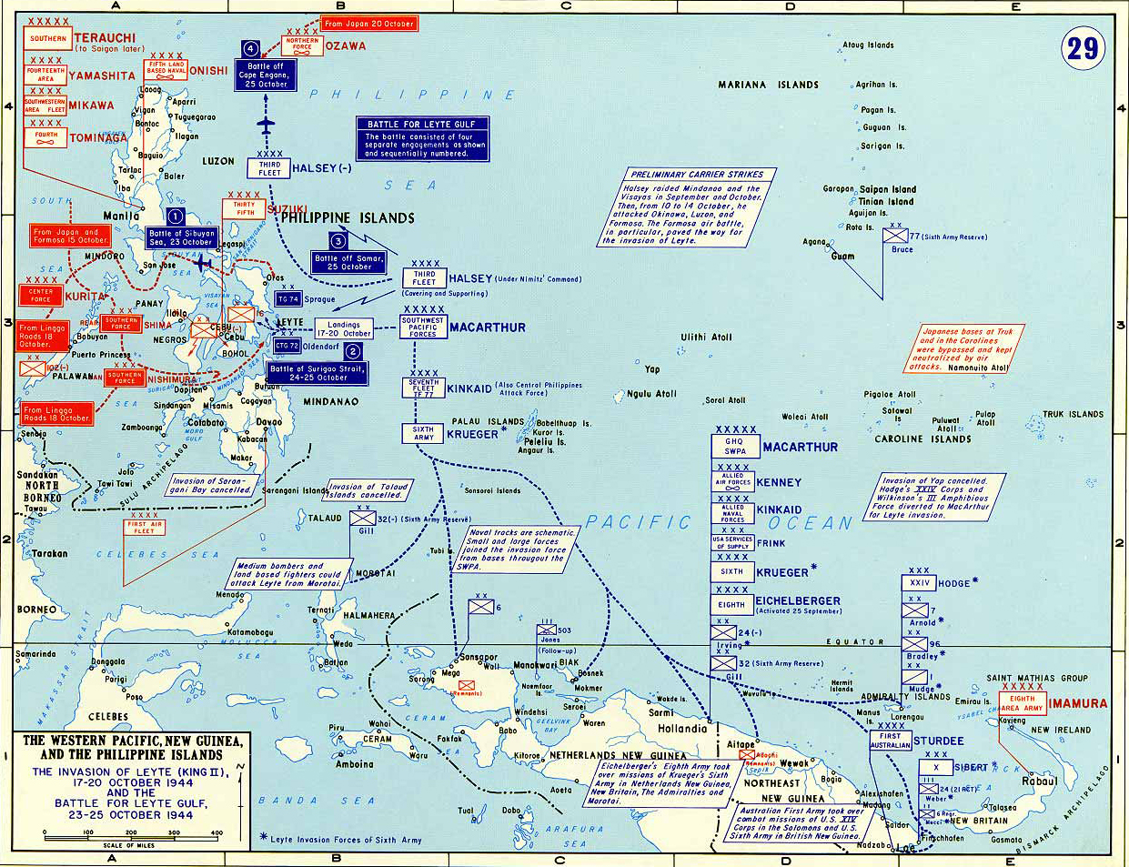 Battle Of Leyte Gulf World Map